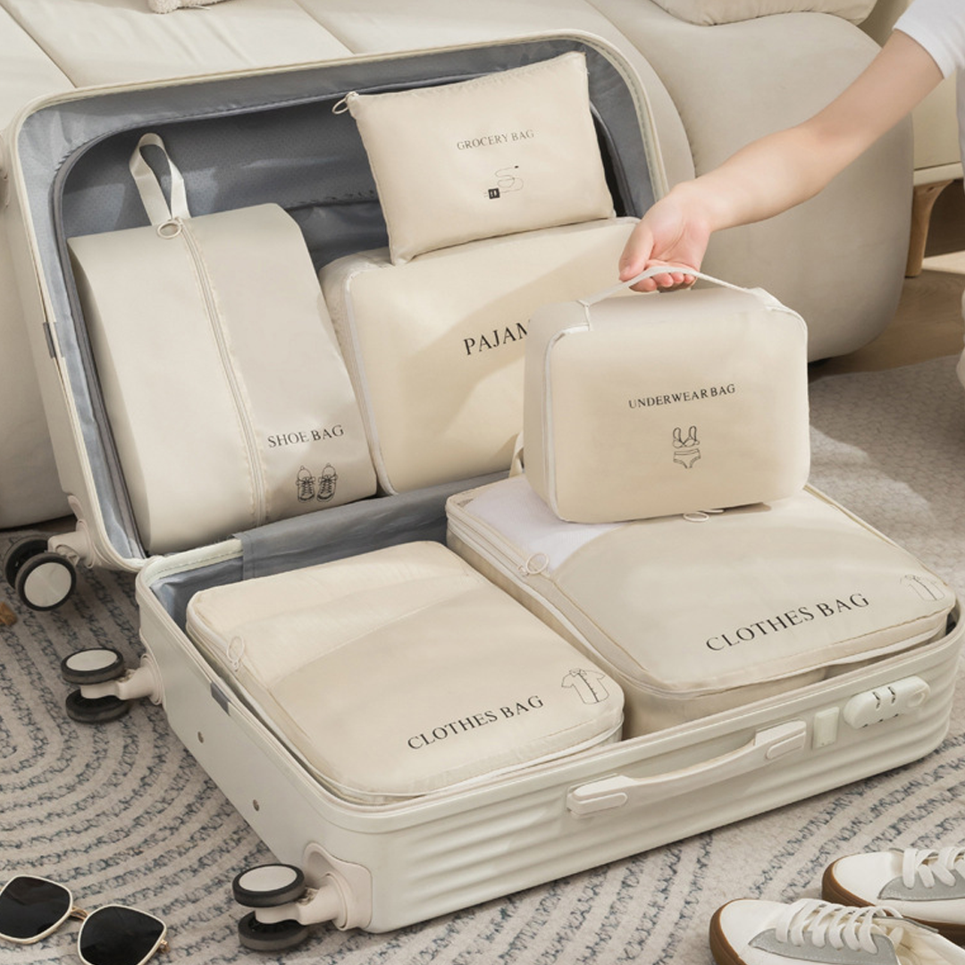 Aesthetic Waterproof Travel Packing Set (6 PCS)