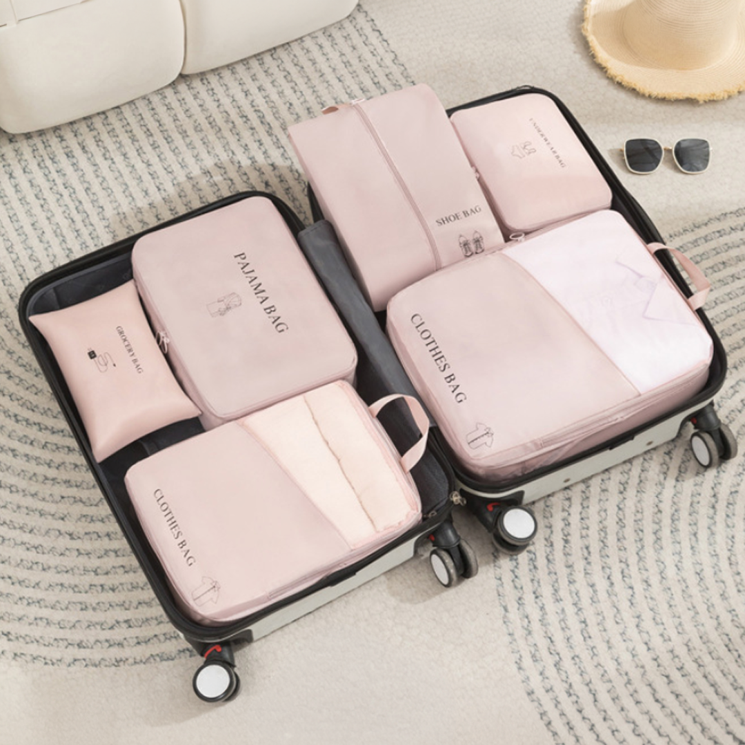 Aesthetic Waterproof Travel Packing Set (6 PCS)